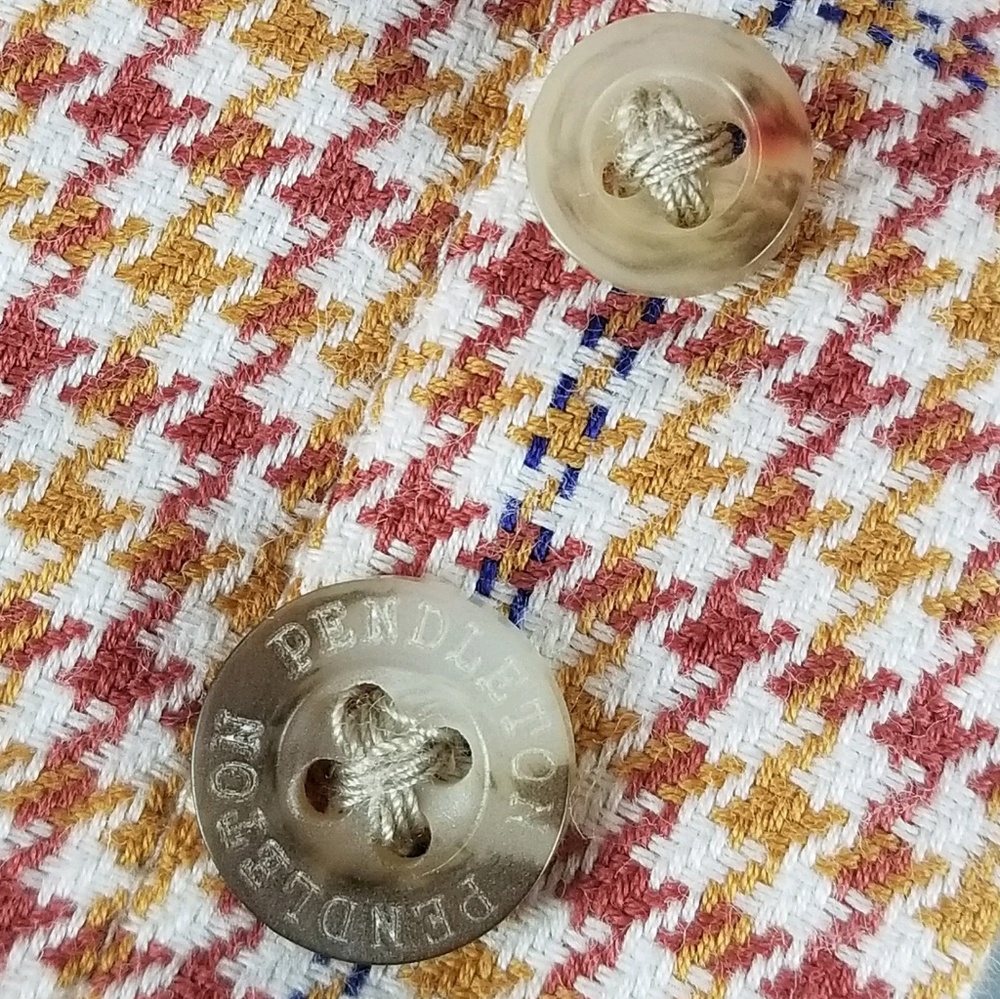 Pendleton Houndstooth Plaid Button Down - image 8